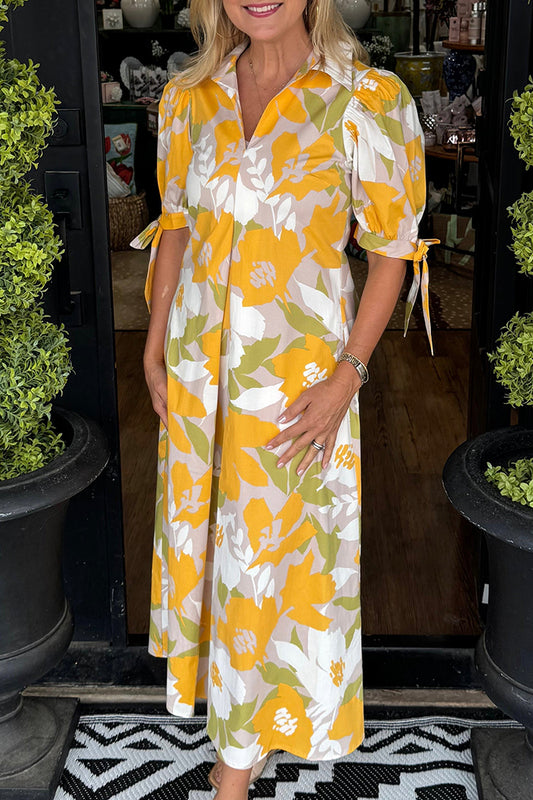 Yellow Floral Maxi Dress