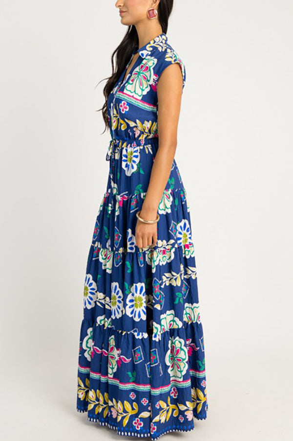 Casual Floral Sleeveless Dress