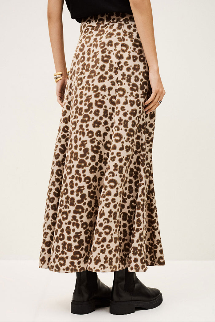 Casual Leopard Maxi Skirt