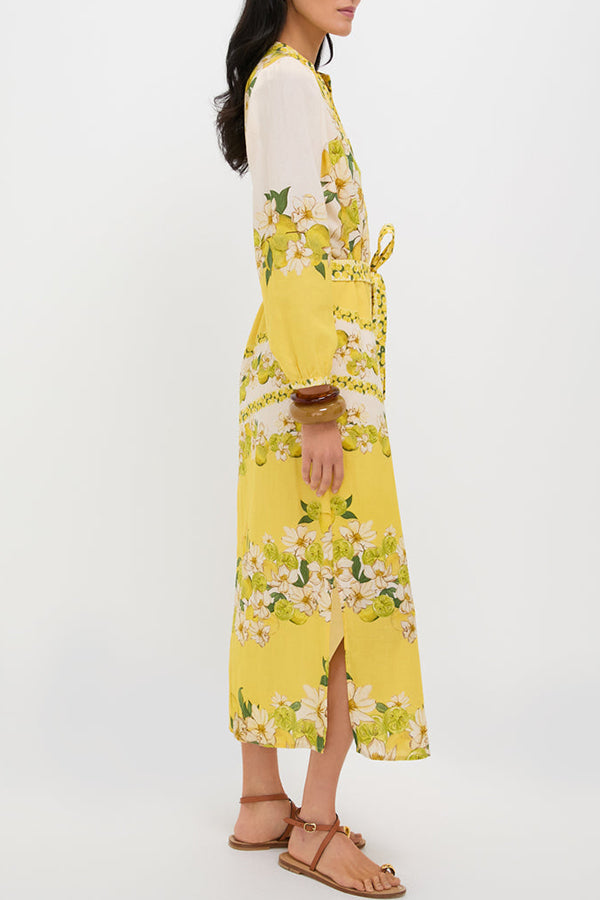 Lemon Summer Caftan Dress