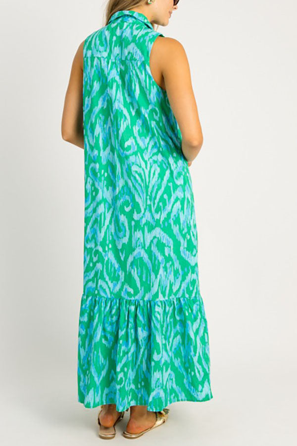 Detachable Waiet Tie Sleeveless Dress