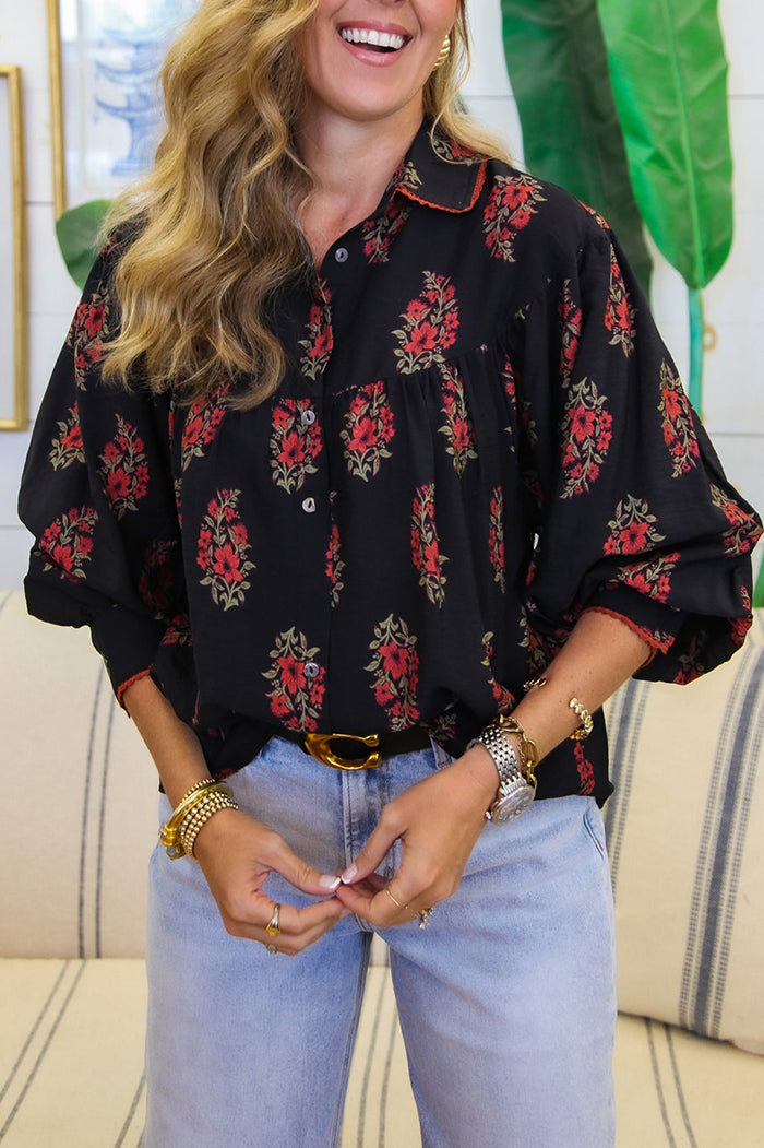 Casual Autumn Trellis Top