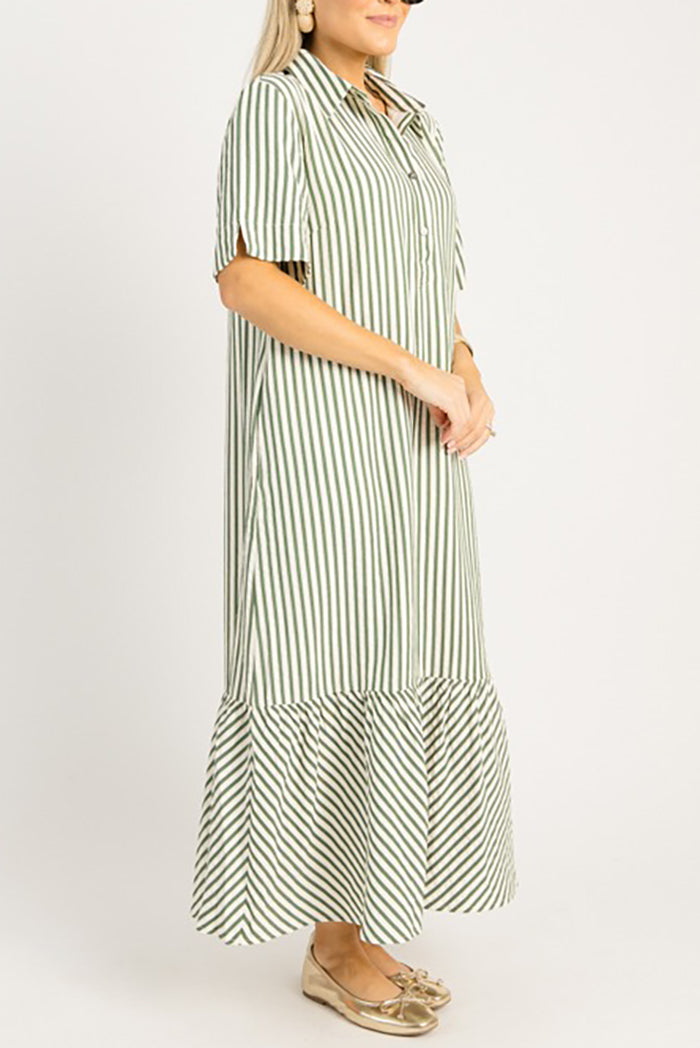 Casual Stripe Maxi Dress