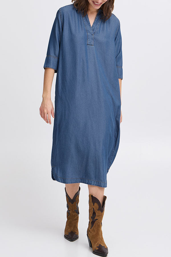 Casual Pocket Denim Dress