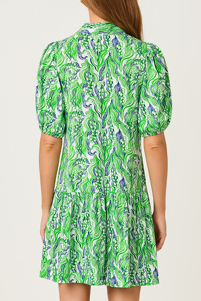 Puff Sleeve Tiered Floral Dress