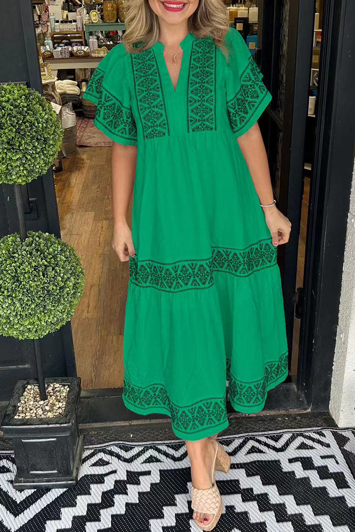 Casual Geometric Print Dress