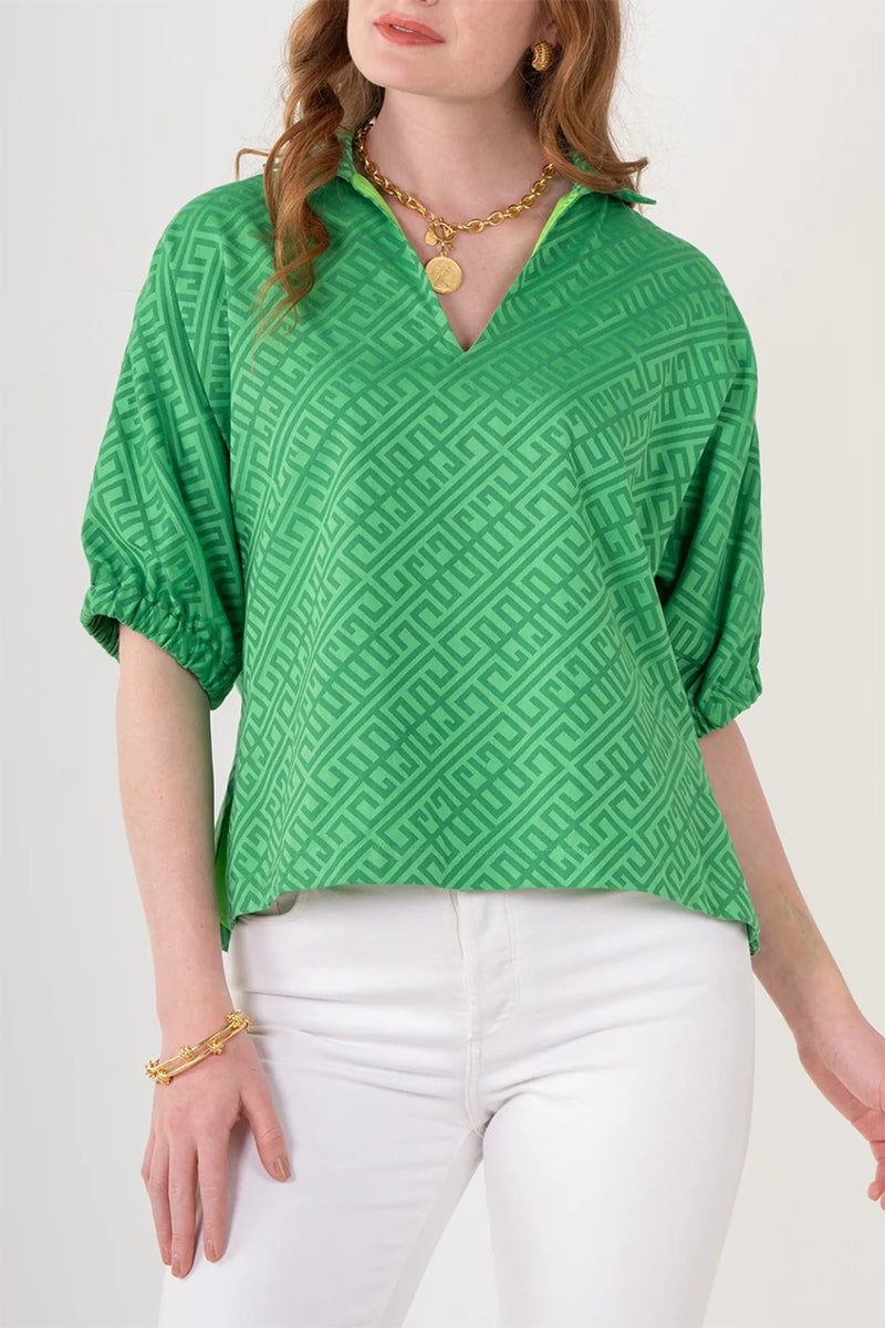 Classic Stand Collar Refined Structure Top – hissyboutique