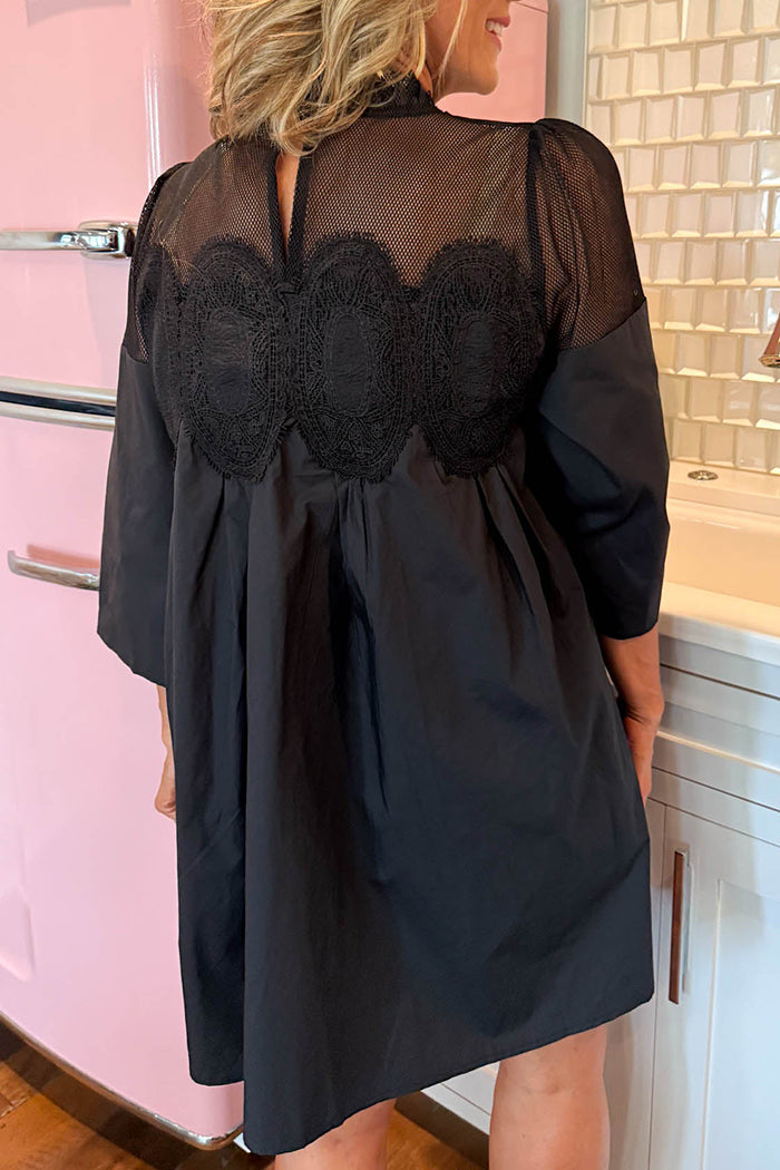 Sheer Lace Relaxed Fit Dress