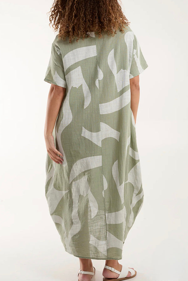 Pure Cotton Cocoon Midi Dress