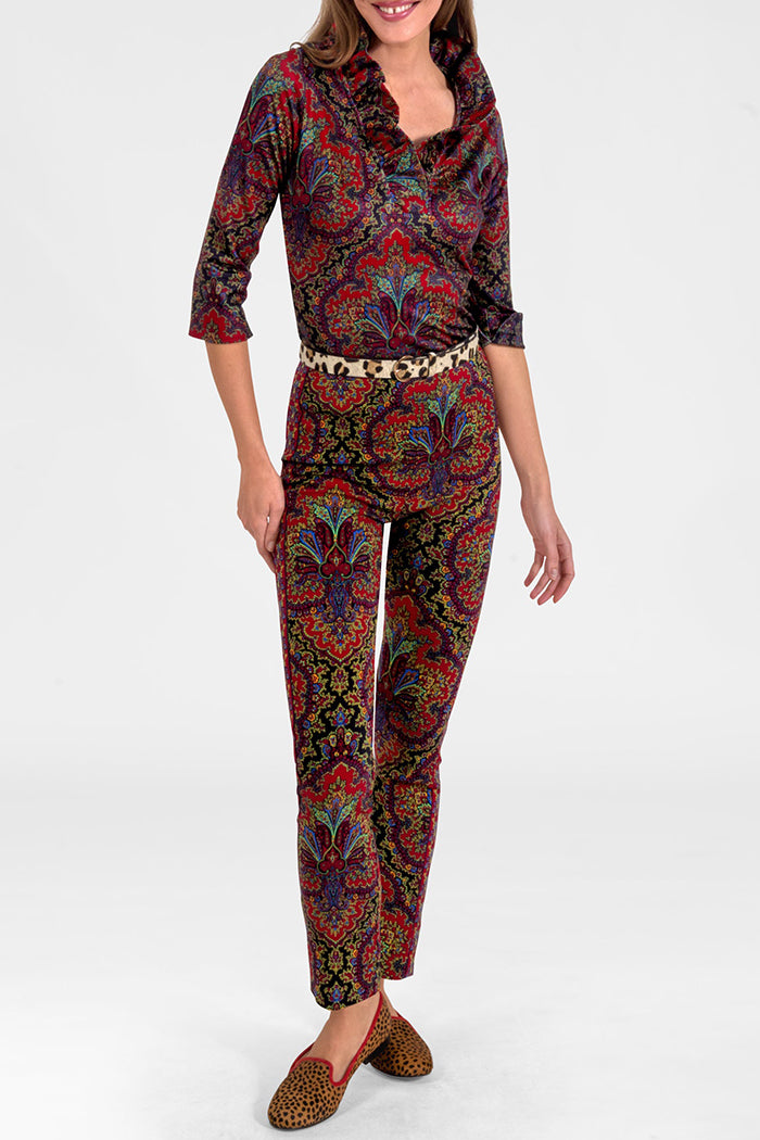 3/4 Sleeve Ruffneck Top