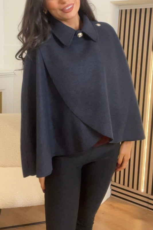 Solid-Color Elegant Versatile Cape