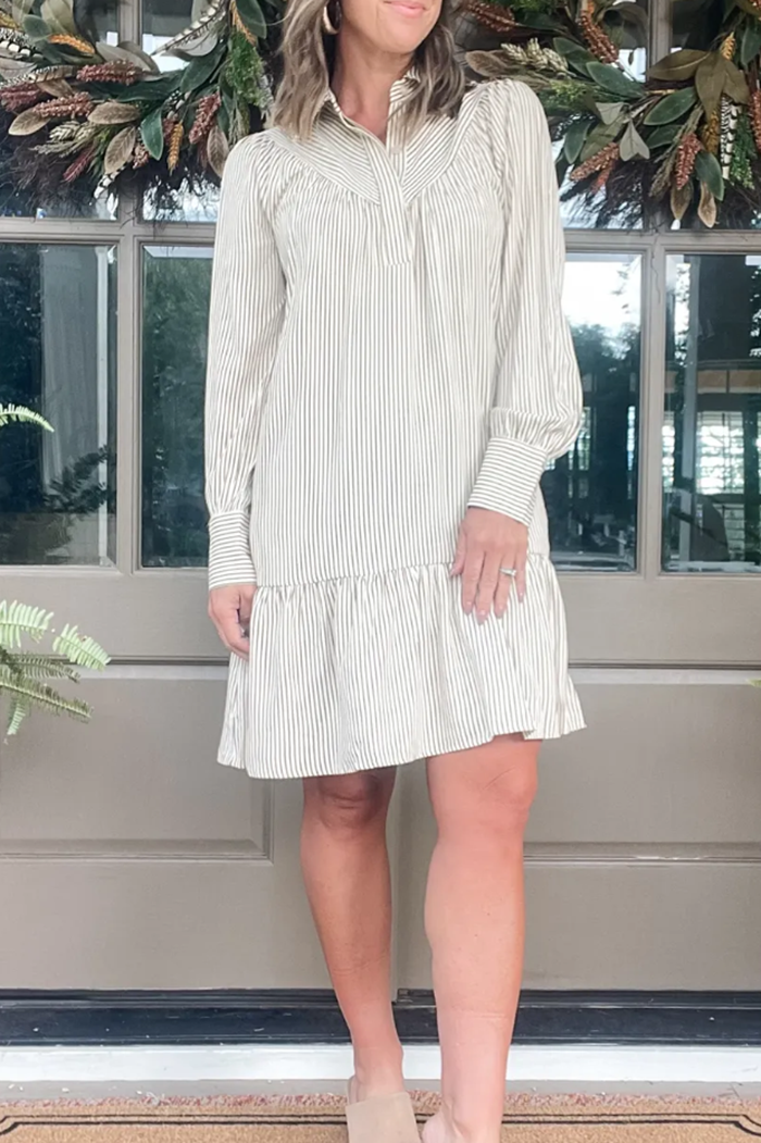 Stripe Drop Waist Dress