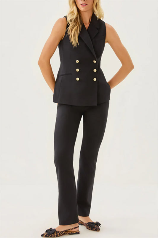 Casual Sleeveless Waistcoat Set