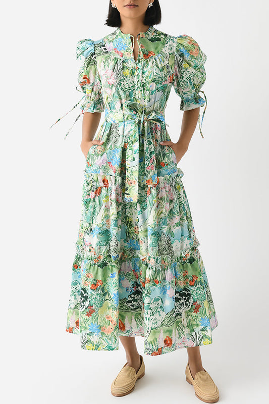 Puff Sleeve Floral Dress