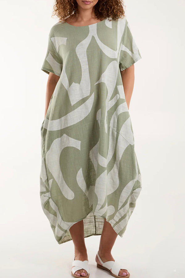 Pure Cotton Cocoon Midi Dress