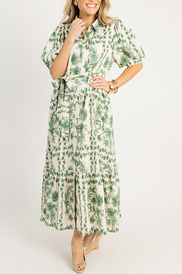 Going Green Floral Maxi Dress