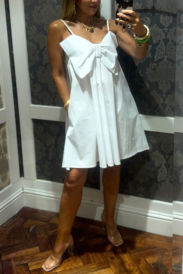 Casual Bow Halter Dress