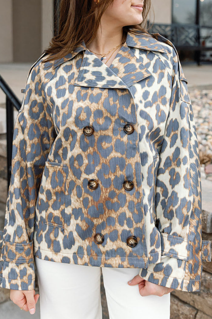 Casual Leopard Print Jacket