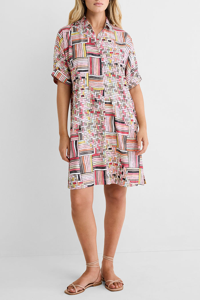 Casual Colorweave Pocket Dress