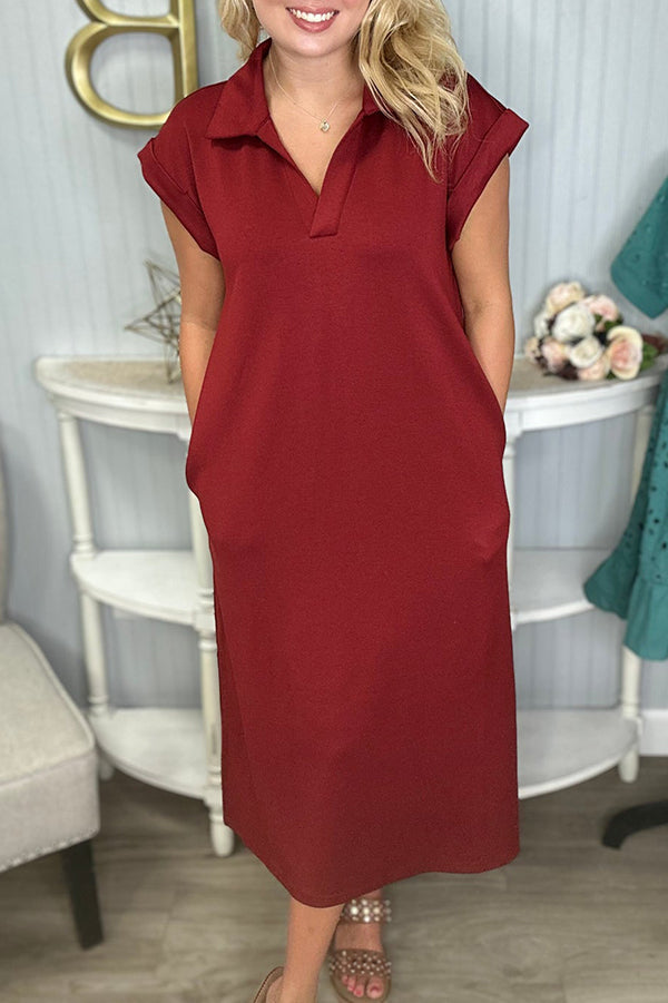Casual Solid Color Maxi Dress