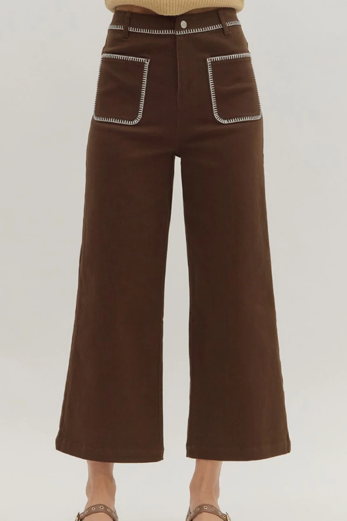 Loop Stitch Flare Denim Pants