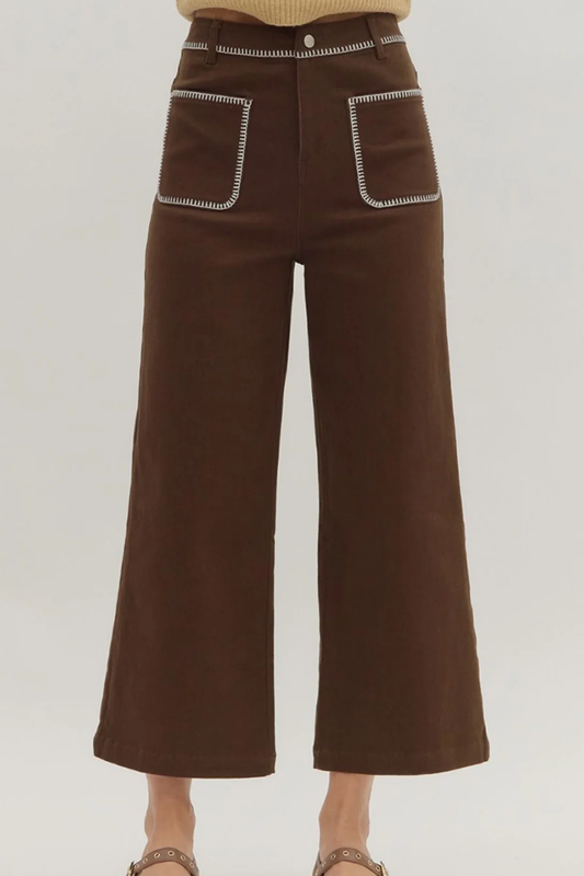 Loop Stitch Flare Denim Pants