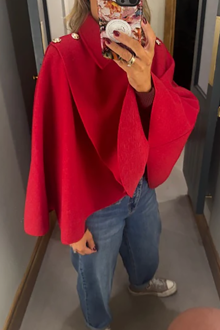 Solid-Color Elegant Versatile Cape