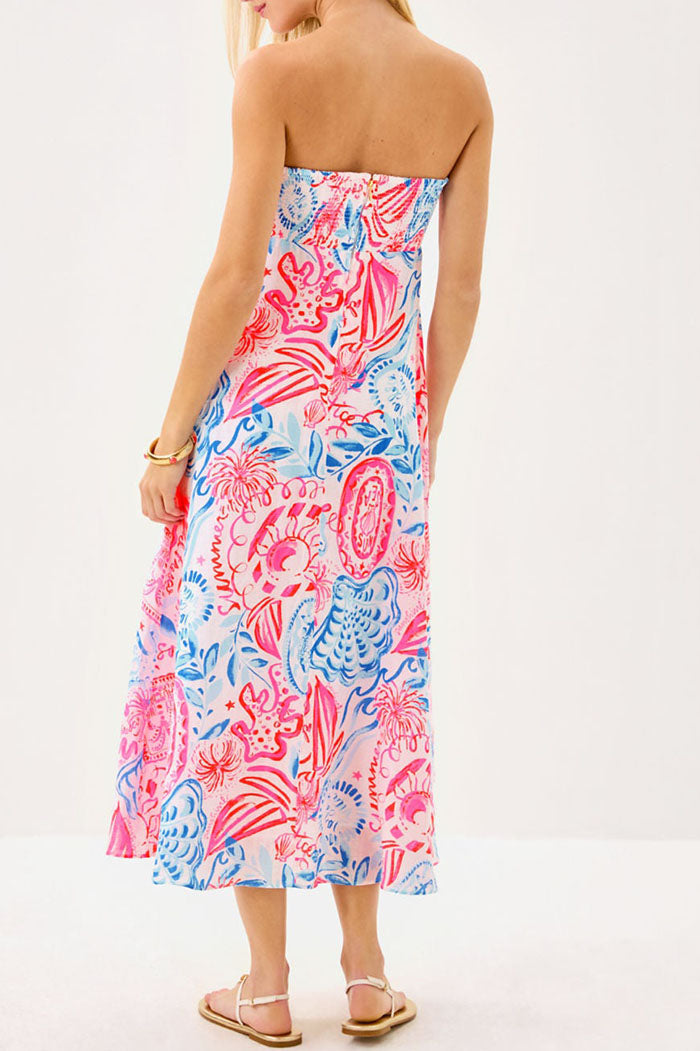 Mixed Printed Suspender Dress