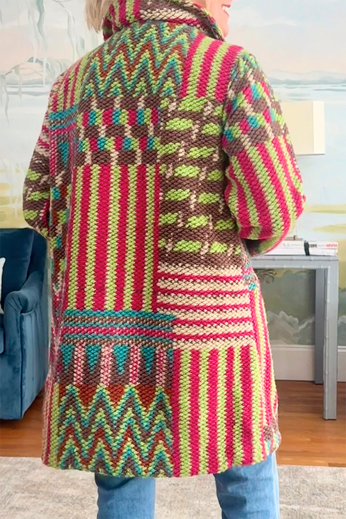 Casual Multi Print Coat