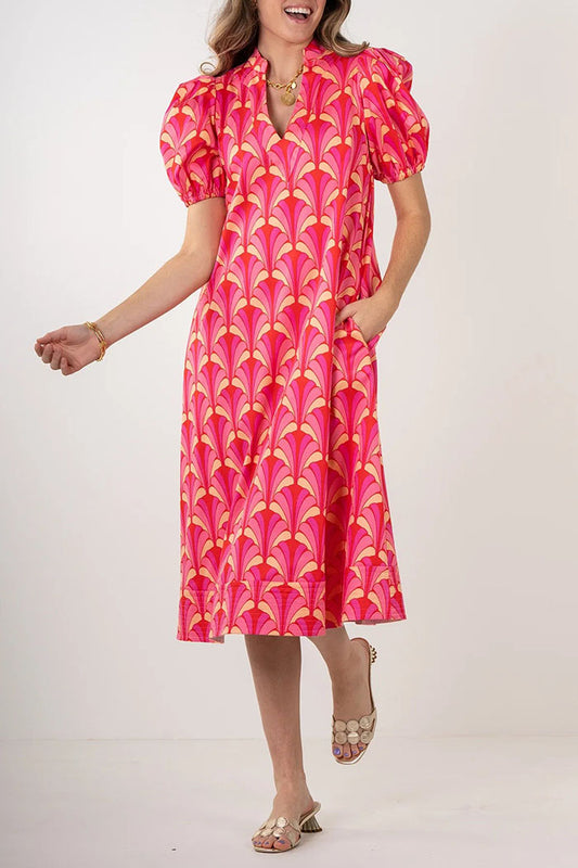 Casual Scallop Pocket Dress