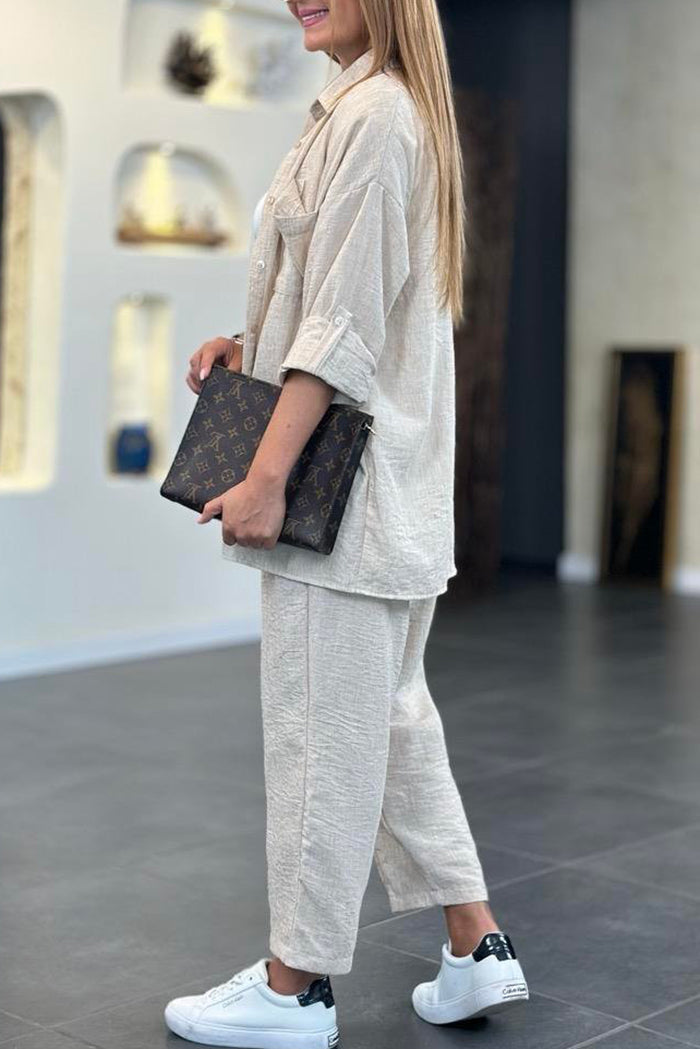Casual Two-Piece Shirt Set