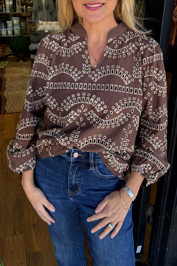 Casual Artisanal Patterned Top