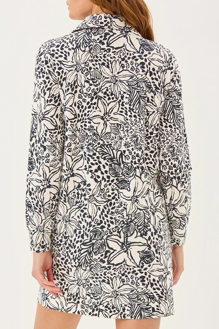 Monochrome Floral Mini Dress