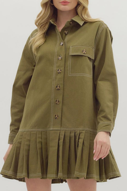 Casual Ruffles Hem Dress