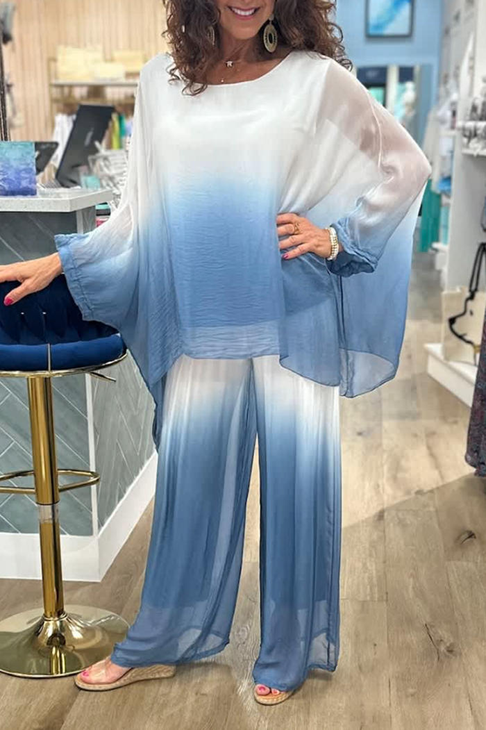 Casual Gradient Silk set