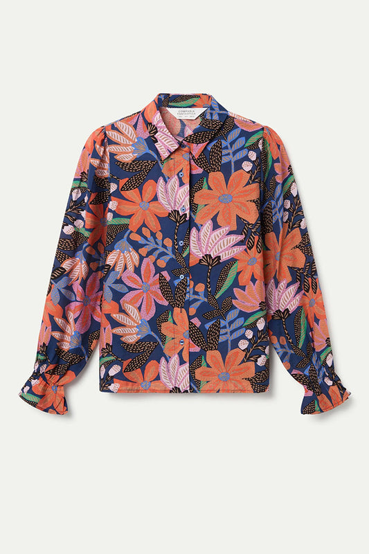 Casual Bold Floral Pattern Top