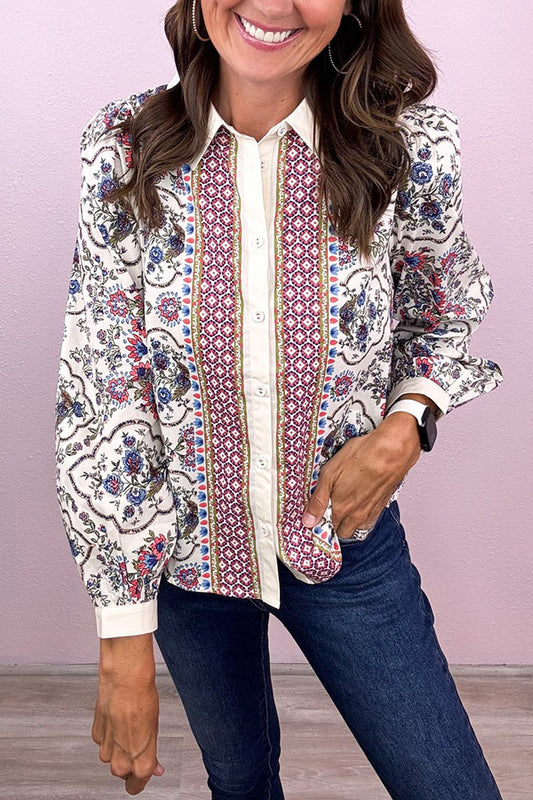 Premium Floral Western Top