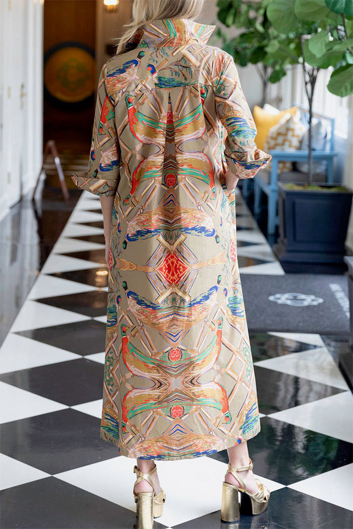 Animal Print Pockets Maxi Dress