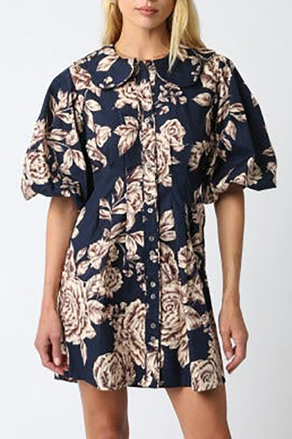 Doll Collar Floral Dress