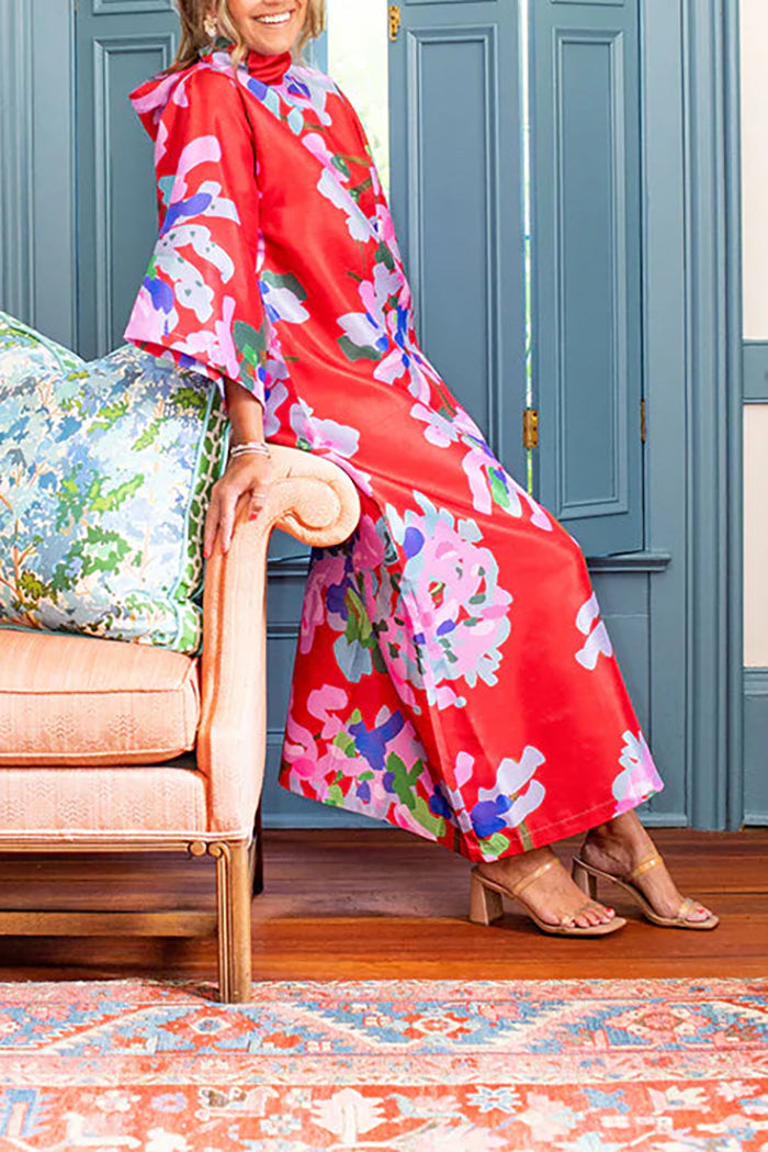 Reversible Floral Print Maxi Dress