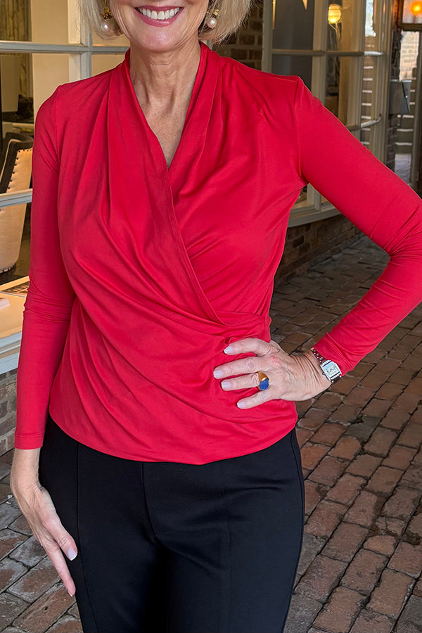 Casual Draped Folds Top