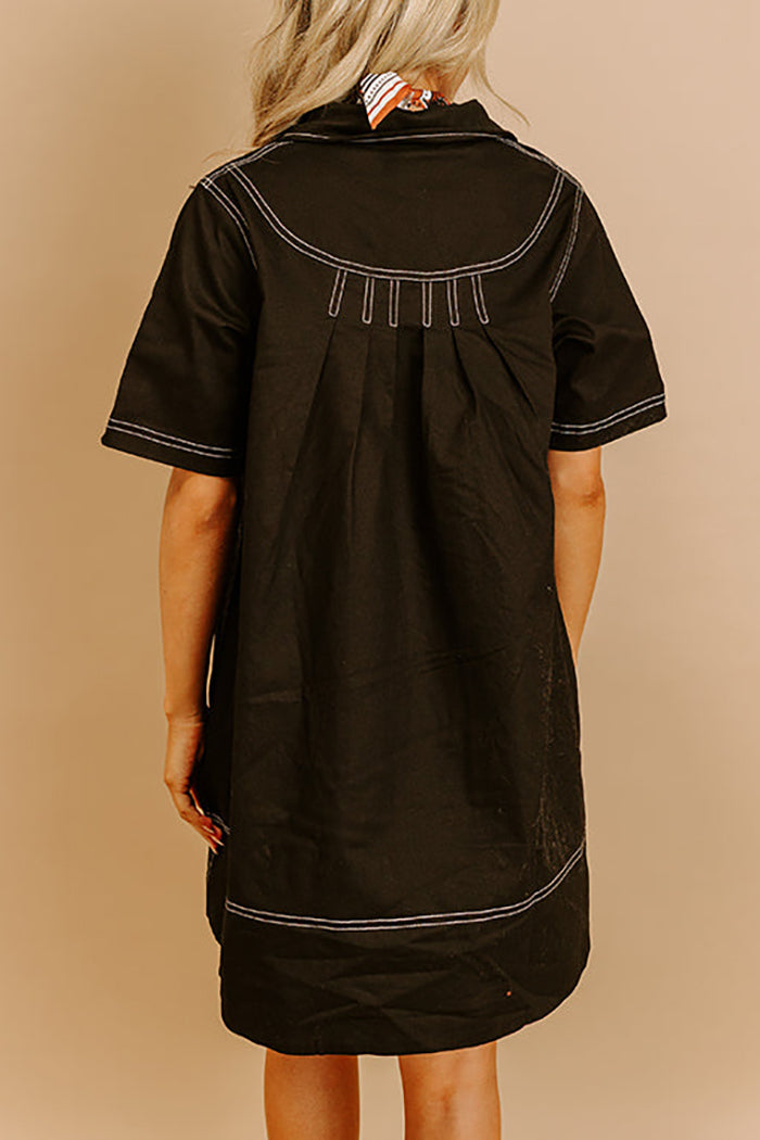 Short Sleeve Pocket Dress