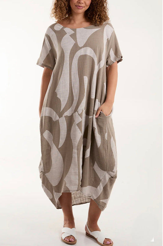 Pure Cotton Cocoon Midi Dress