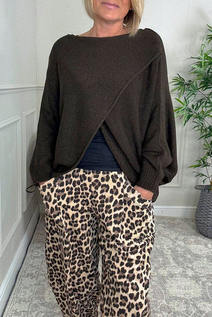 Batwing Drape Knit Jumper