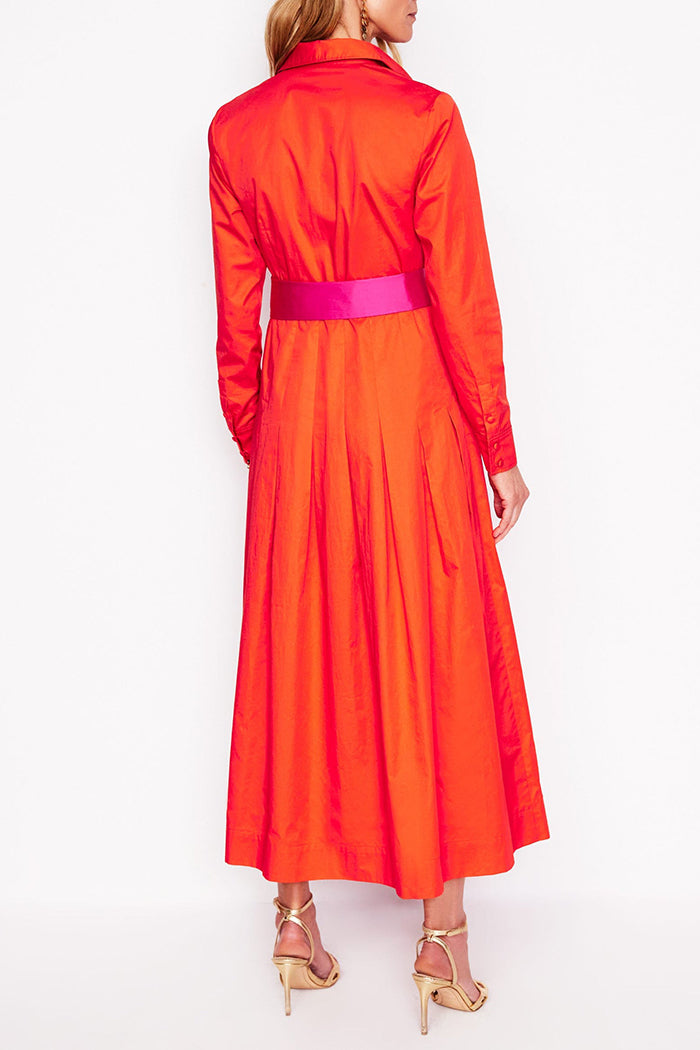 Maxi Pleated Bow Dress