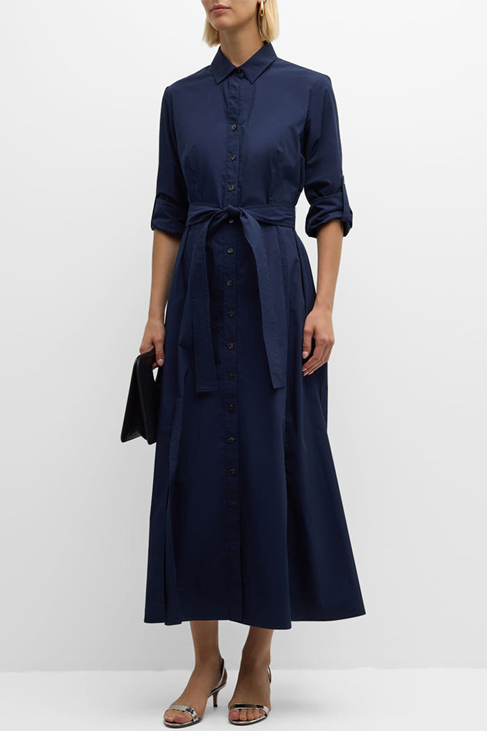 Laine Weathercloth Belt Dress