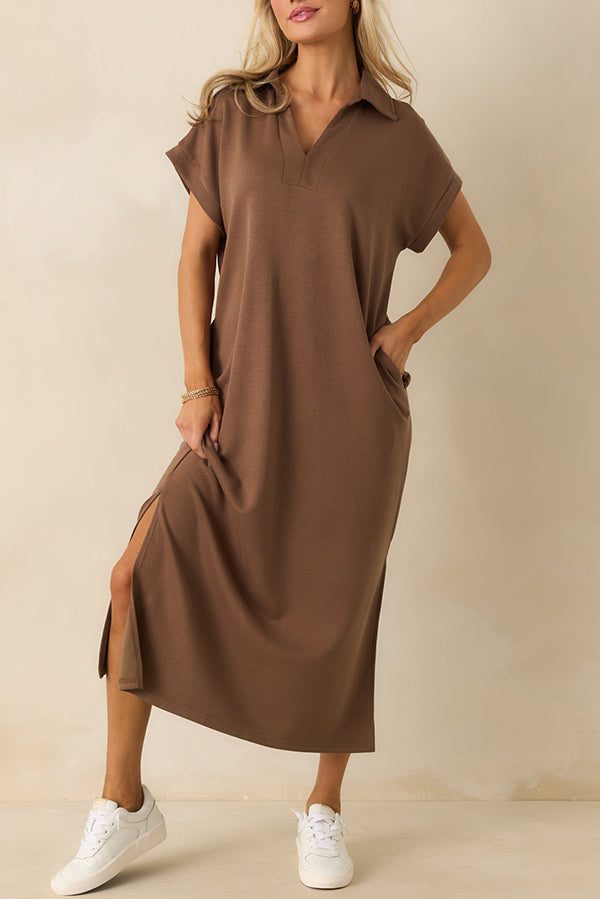 Casual Solid Color Maxi Dress