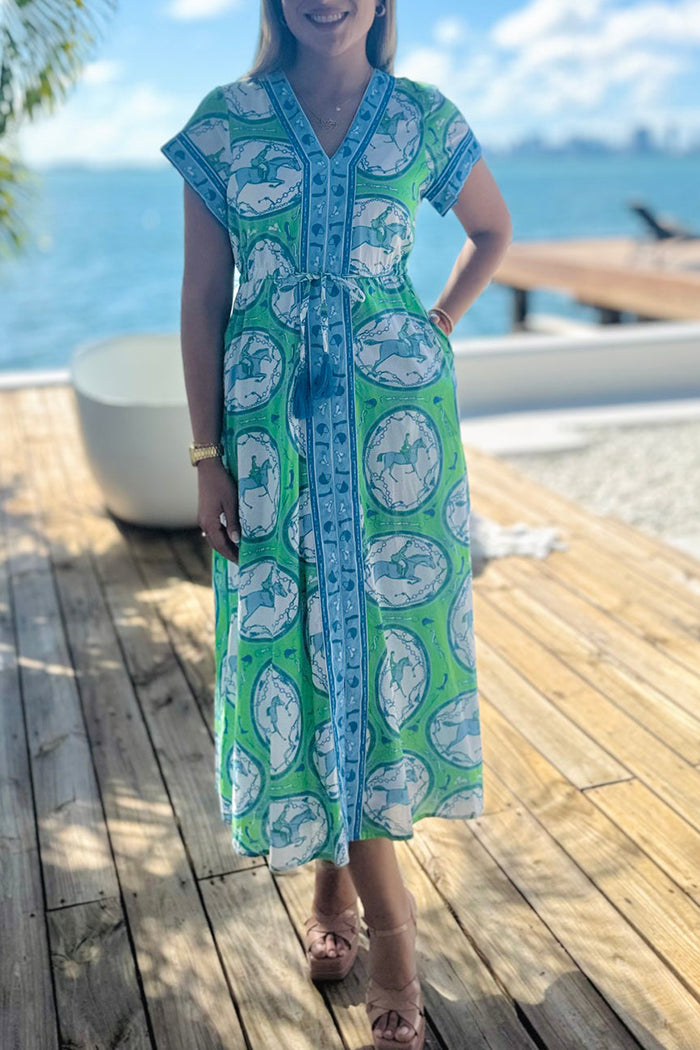 Printed Pocket Maxi Dress