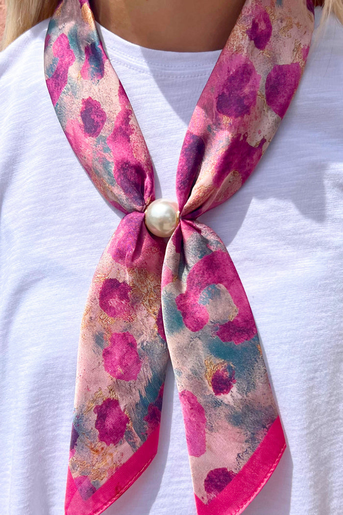 Magnetic Pearl Scarf With Ring