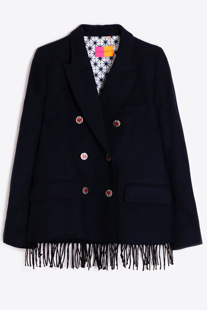 Casual Fringed Hem Jacket